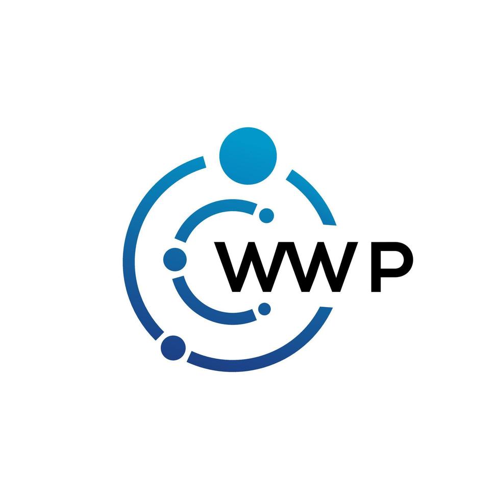 wwp-Buchstaben-Technologie-Logo-Design auf weißem Hintergrund. wwp kreative Initialen schreiben es Logo-Konzept. wwp Briefgestaltung. vektor