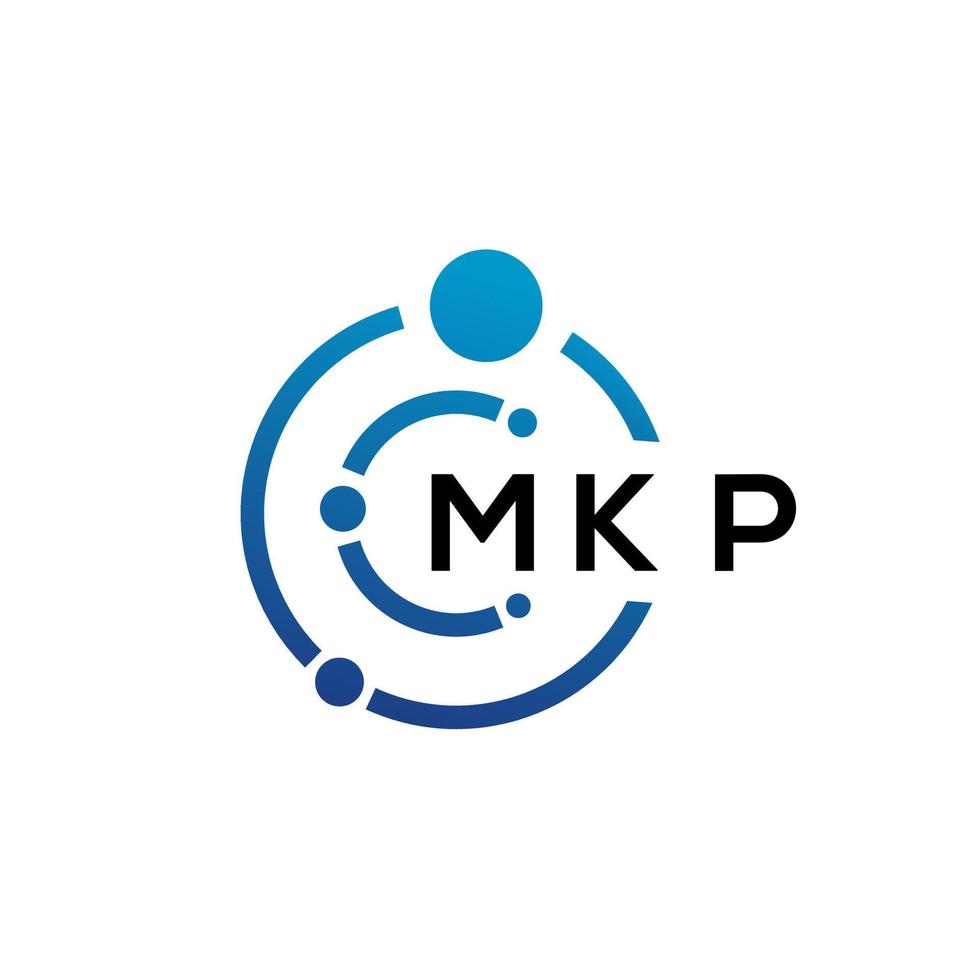 mkp-Buchstaben-Technologie-Logo-Design auf weißem Hintergrund. mkp kreative Initialen schreiben es Logo-Konzept. mkp Briefgestaltung. vektor