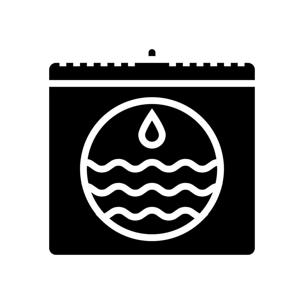 Weltwassertag Glyphen-Symbol-Vektor-Illustration vektor