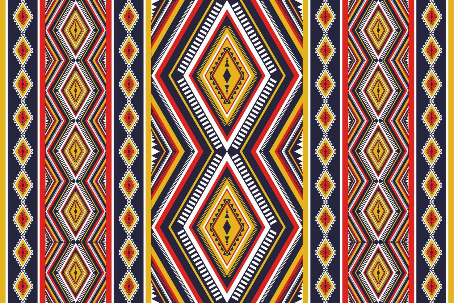geometrisches ethnisches orientalisches nahtloses muster traditionell. Design für Hintergrund, Tapete, Vektorillustration, Textil, Stoff, Kleidung, Batik, Teppich, Stickerei. vektor