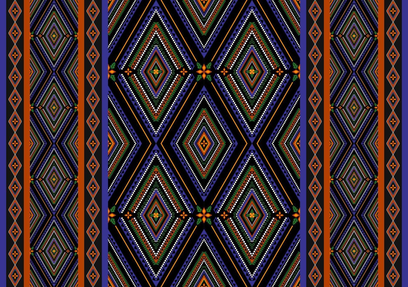 abstrakte ethnische Blumenkunst. geometrisches orientalisches nahtloses muster traditionell. Tribal-Stil gestreift. Design für Hintergrund, Tapete, Vektorillustration, Stoff, Kleidung, Batik, Teppich, Stickerei. vektor