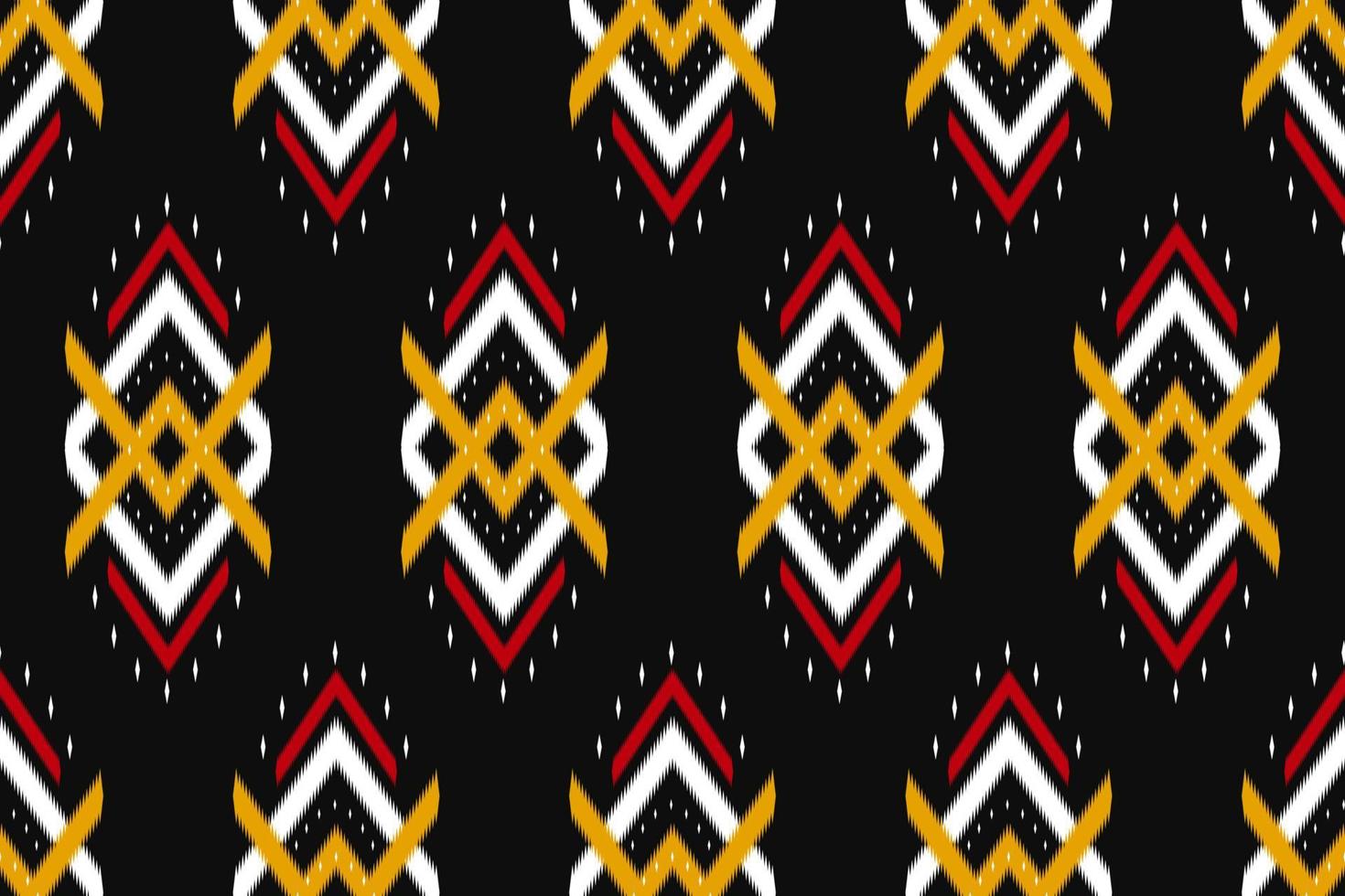 ikat ethnisches nahtloses muster traditionell. Design für Hintergrund, Tapete, Illustration, Textil, Stoff, Kleidung, Batik, Teppich, Stickerei. vektor