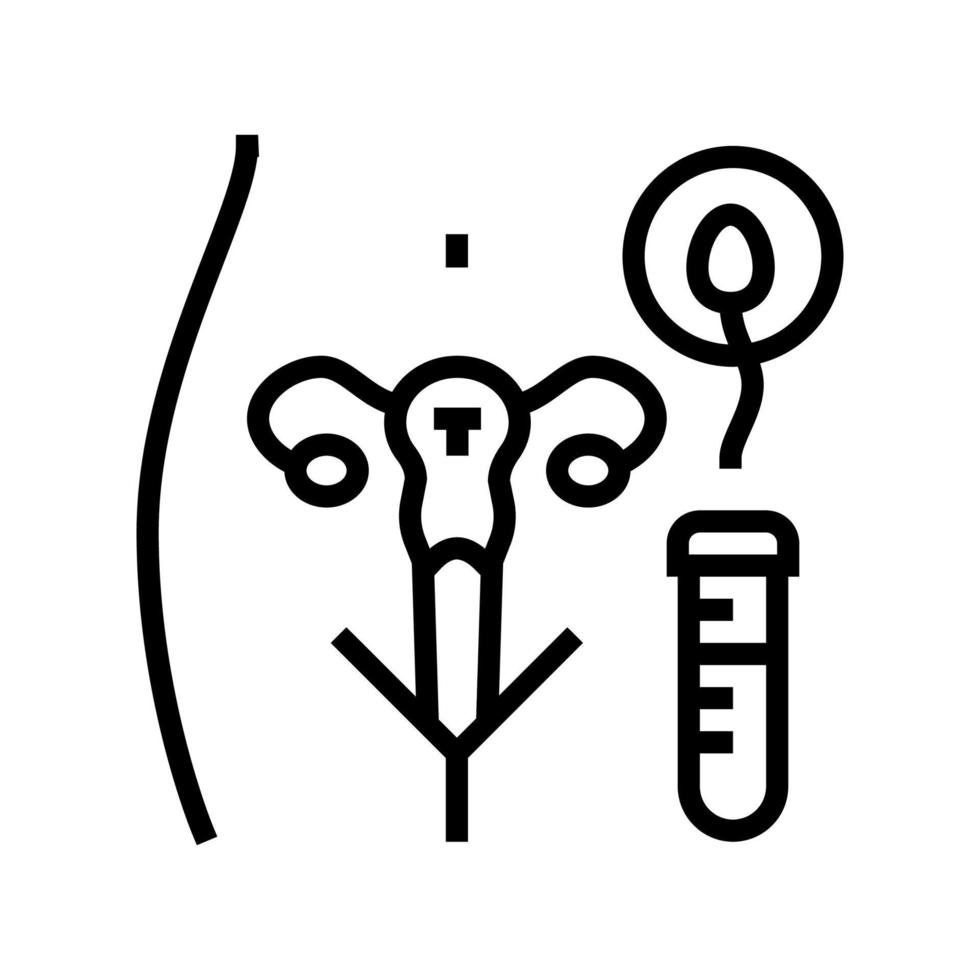 künstliche Befruchtung Symbol Leitung Vektor Illustration Zeichen