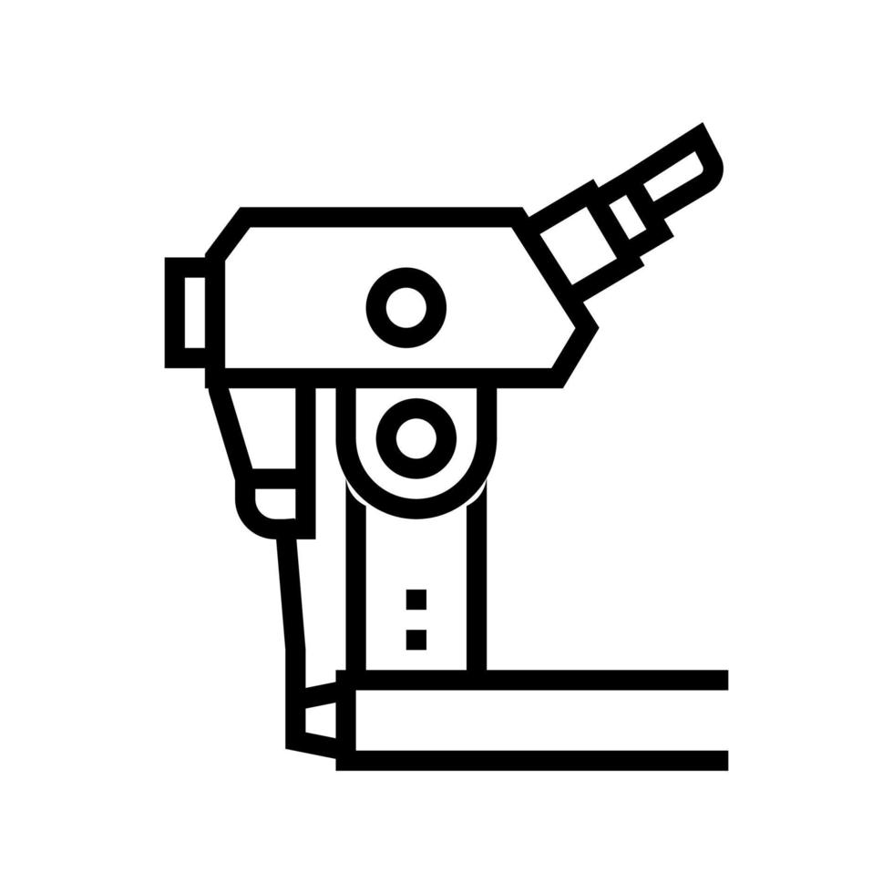 laboratorium digitalt mikroskop linje ikon vektorillustration vektor