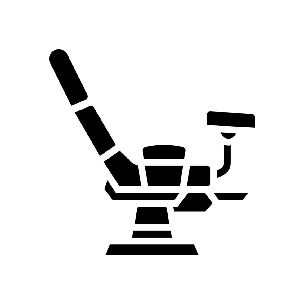 Gynäkologie Stuhl Glyphe Symbol Vektor Illustration Zeichen