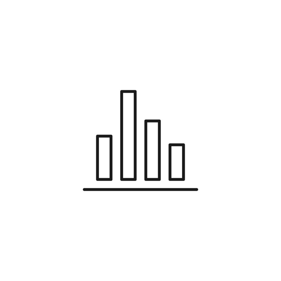 tecken, grafik, infografik, diagram för företag. utvecklingskoncept. kontursymbol och redigerbar linje. vektor linje ikon för grafik av tillväxt och utveckling