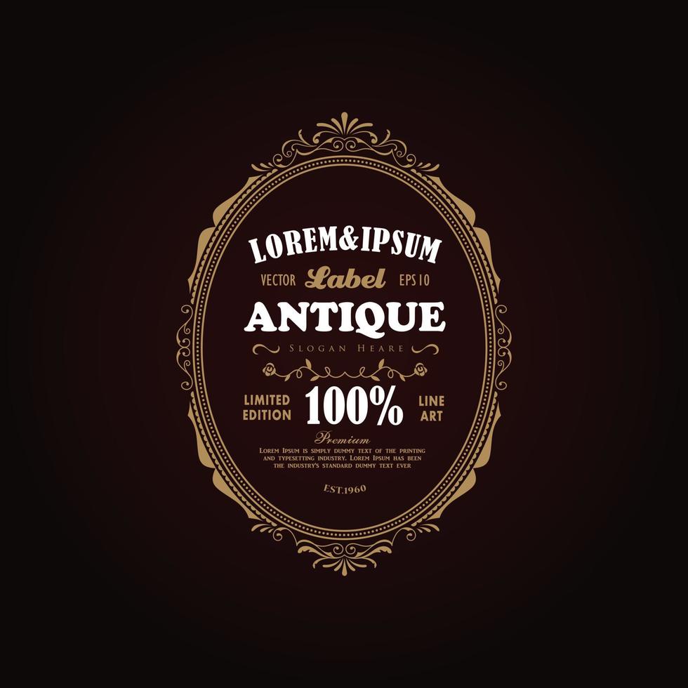 luxuriöses Vintage-Logo, Premium-Vintage-Logo, Zeichen, Unterschrift, Symbol, hochwertiges Luxus-Logo. Luxus-Juwelier-Shop-Vektor-Logo-Design. goldenes Logo. Premium-Logo vektor