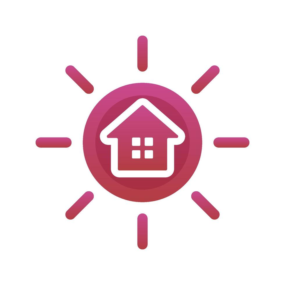 Sonne Home Logo Farbverlauf Design Vorlage Symbol Element vektor