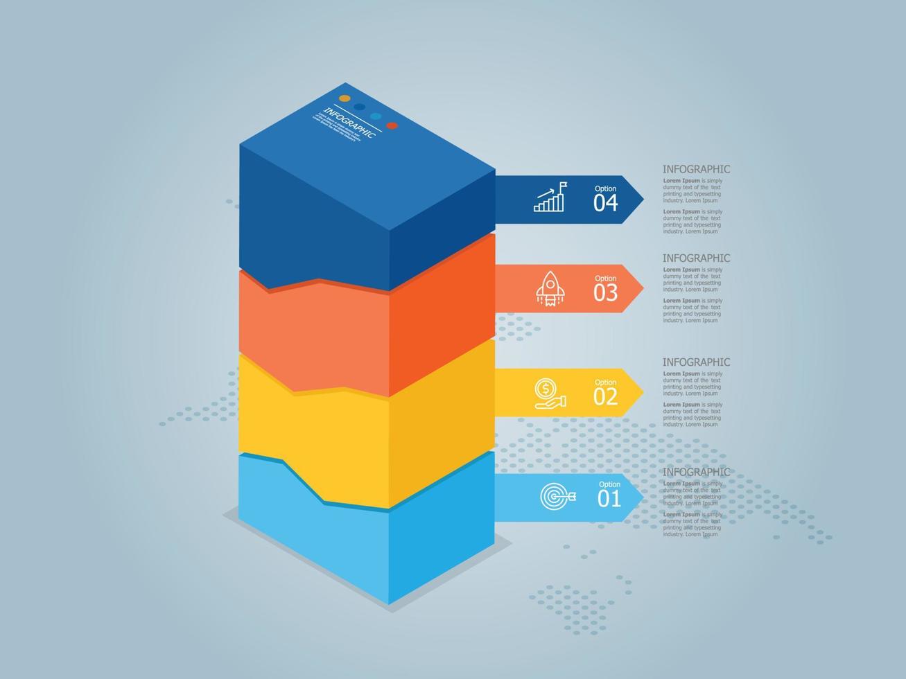 abstrakta steg infographic presentation vektor