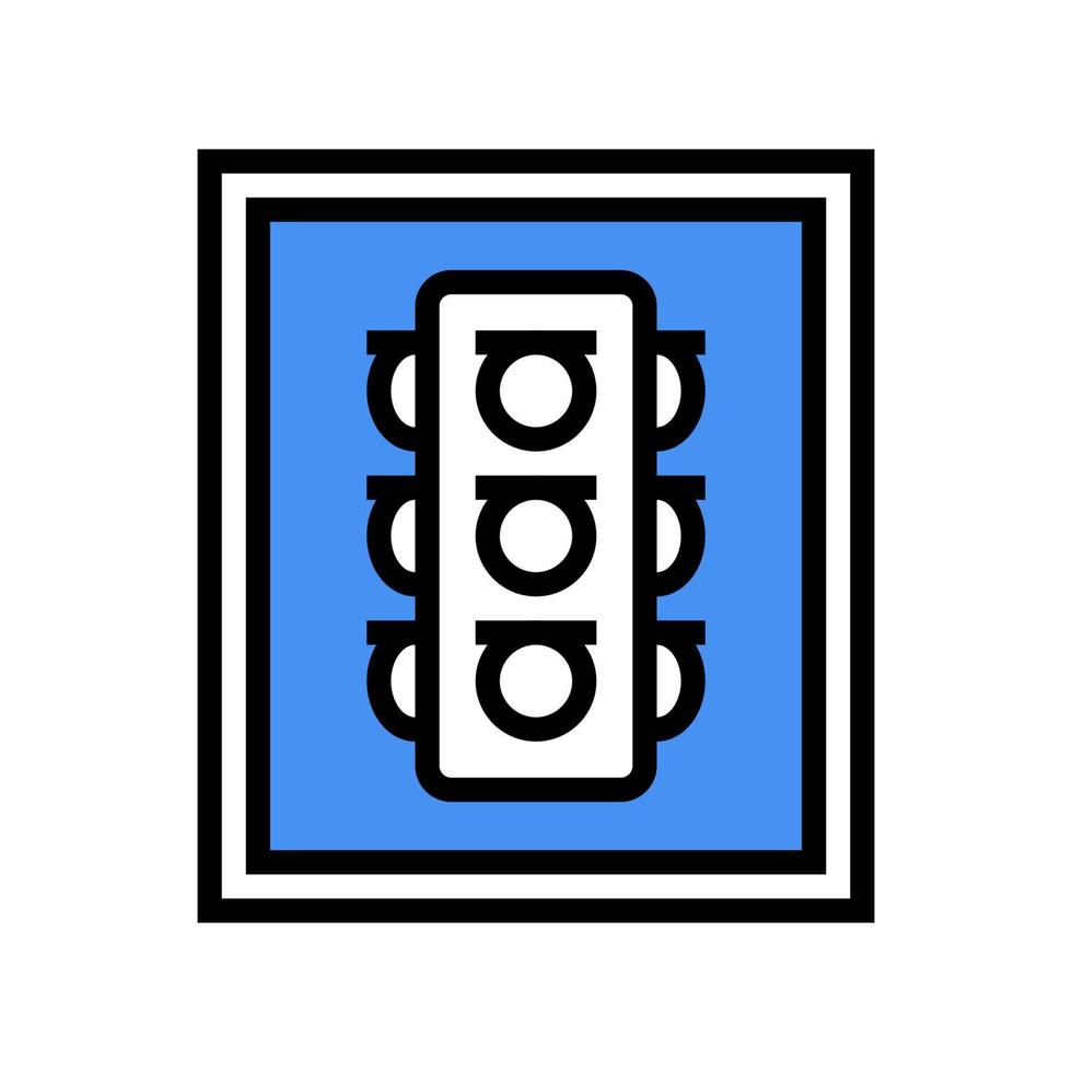 trafikljus tecken färg ikon vektor illustration