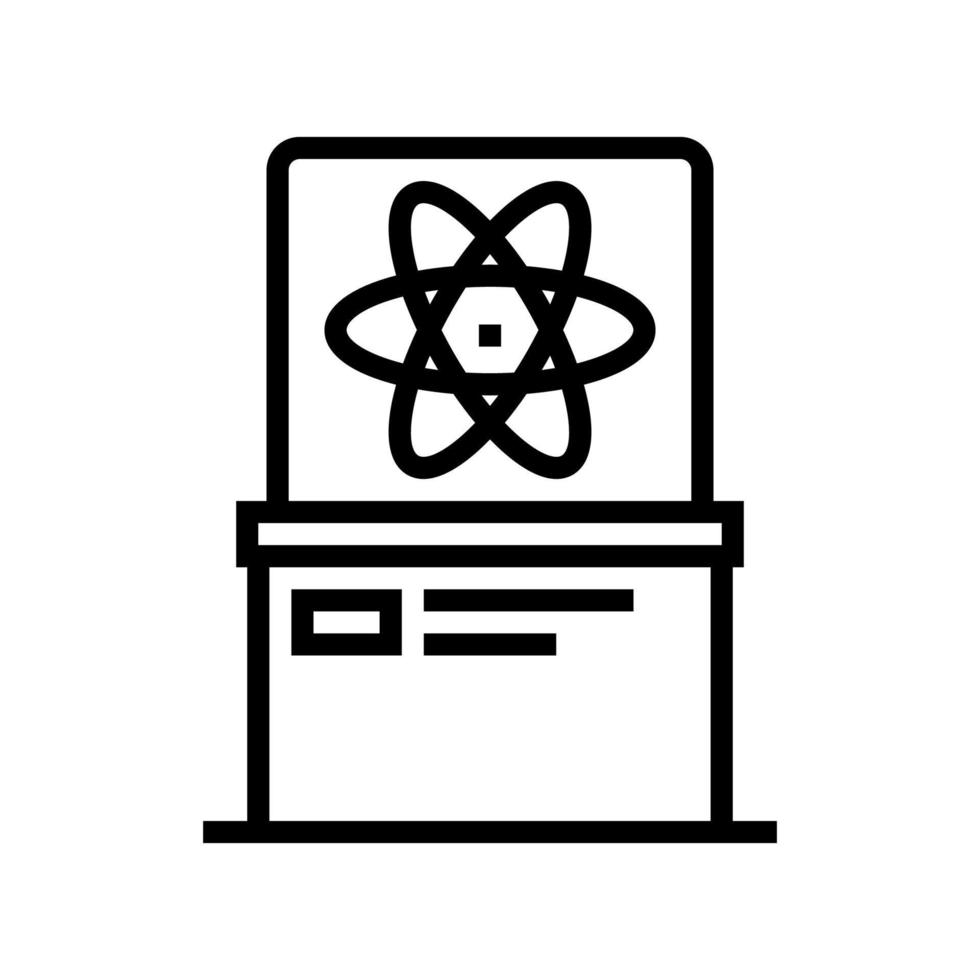 Wissenschaftsausstellung Symbol Leitung schwarz Vektorgrafik vektor