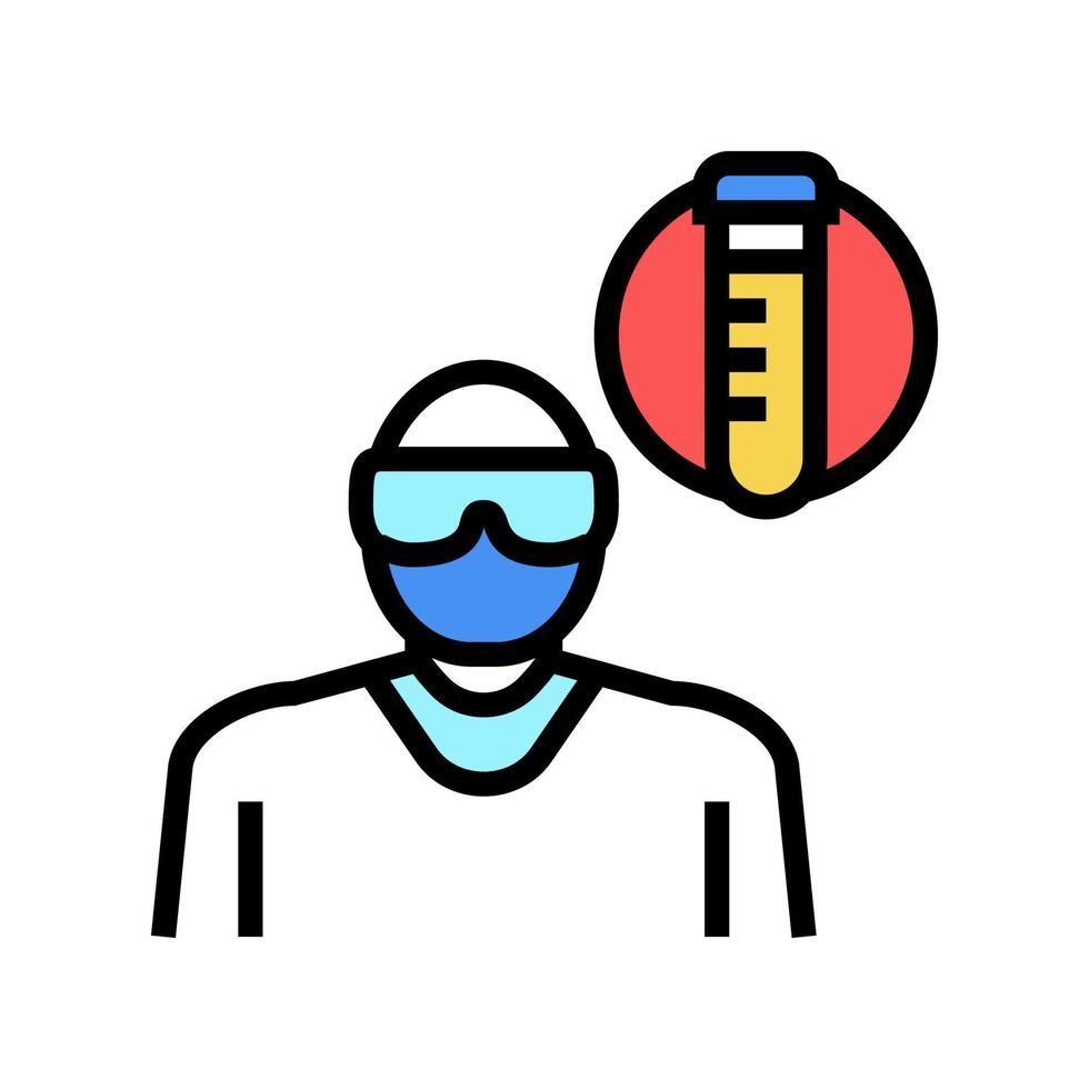 Labormediziner Farbsymbol Vektor Illustration