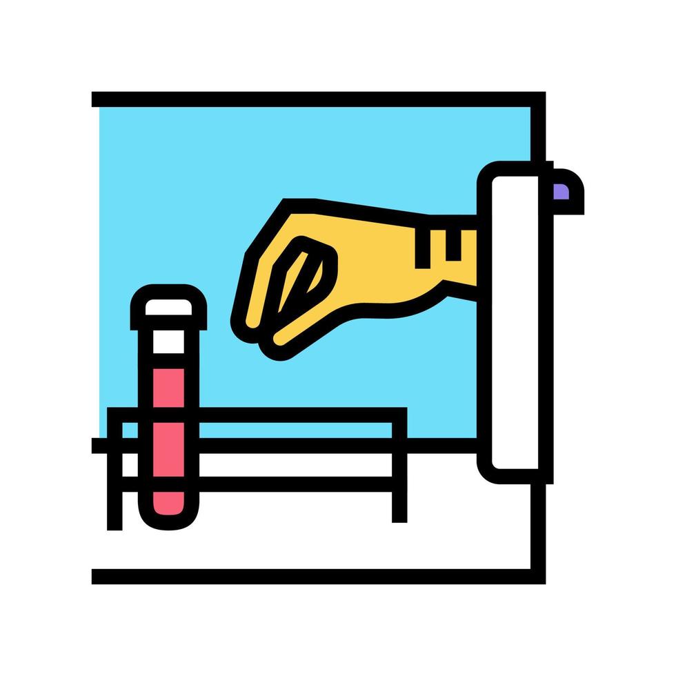 medicin experiment testa färg ikon vektor illustration