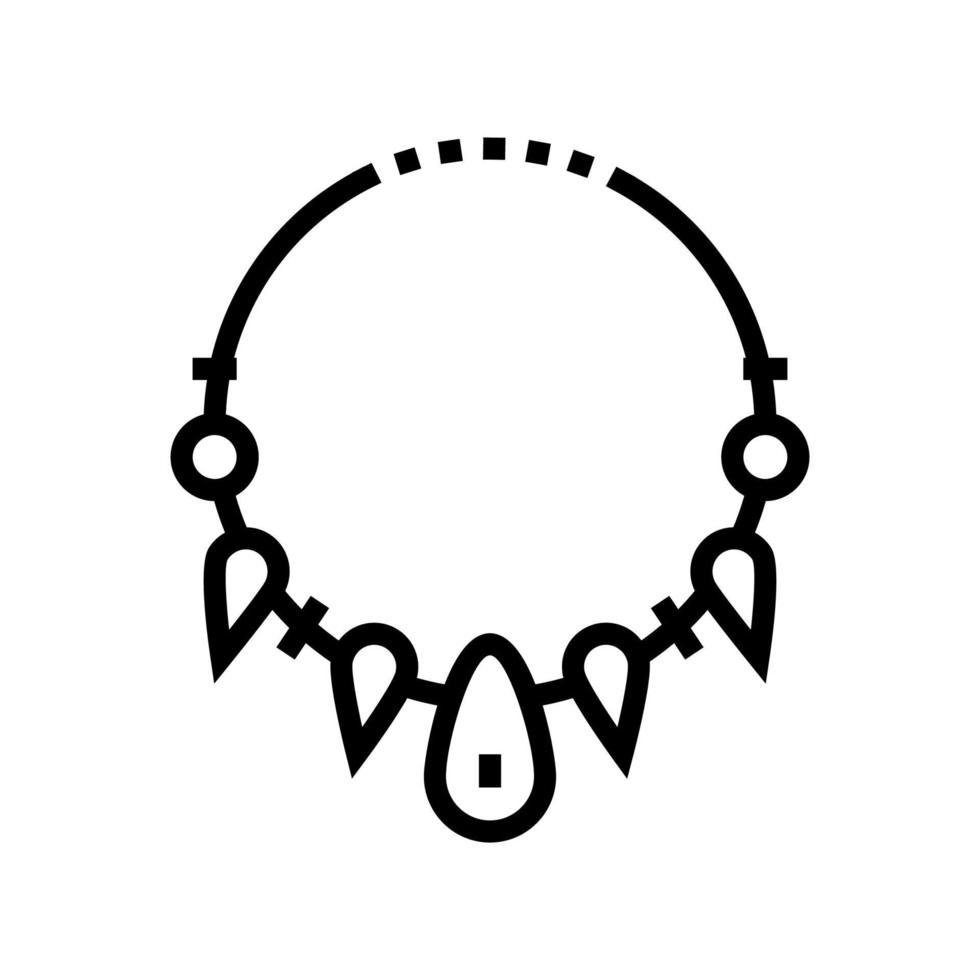prähistorische Halskette Symbol Vektor Illustration