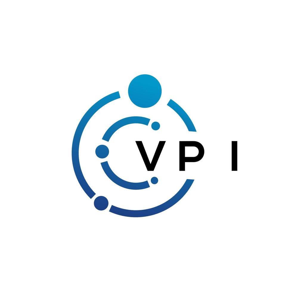 Vpi kreative Initialen schreiben es Logo-Konzept. VPI-Brief-Design. VPI-Brief-Technologie-Logo-Design auf weißem Hintergrund. Vpi kreative Initialen schreiben es Logo-Konzept. vpi Briefgestaltung. vektor