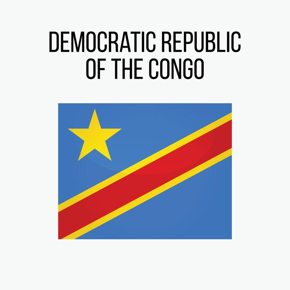 Kongo vektor flagga självständighetsdagen