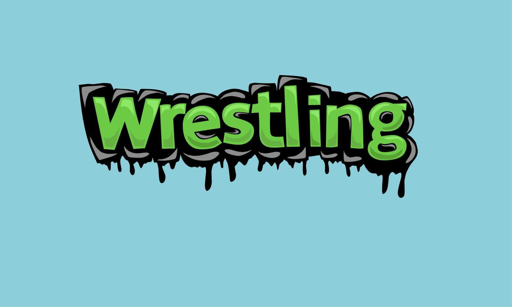 Wrestling-Hintergrund schreiben Vektordesign vektor