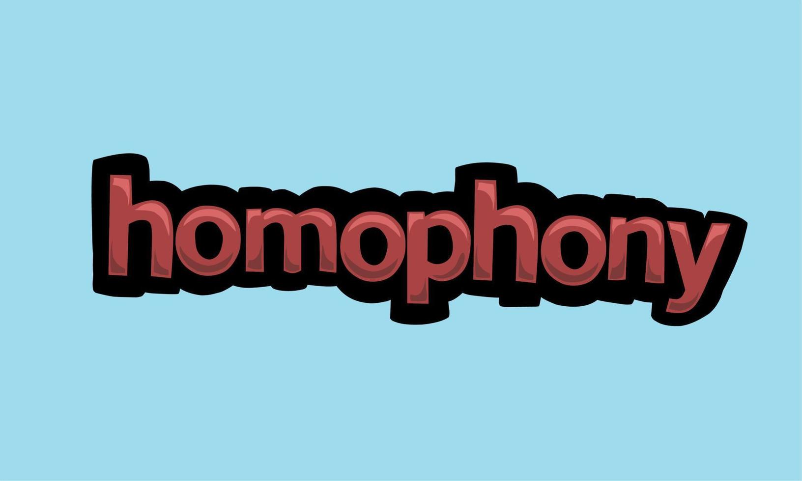 Homophonie-Hintergrund schreiben Vektordesign vektor