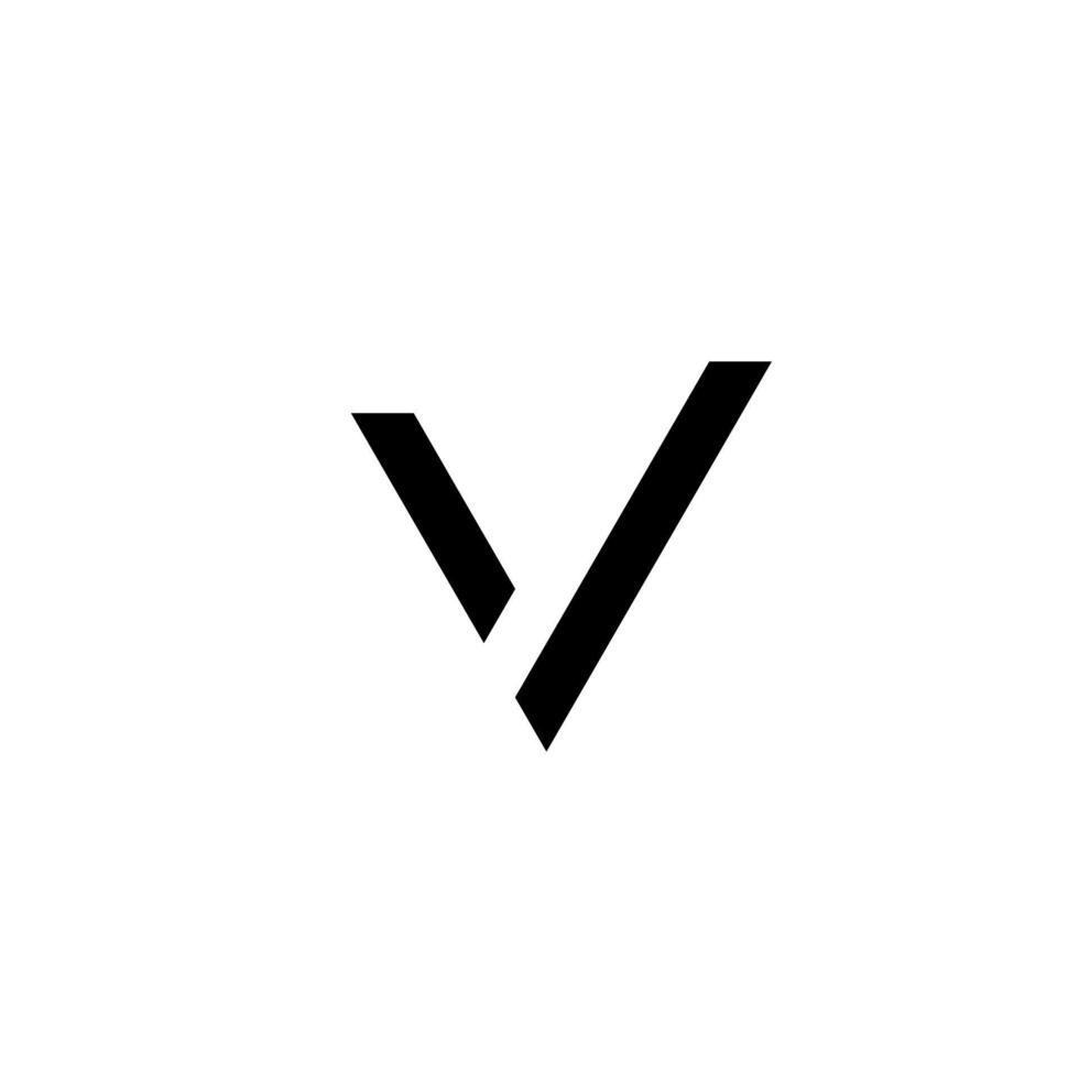 bokstaven v abstrakt design gratis vektor