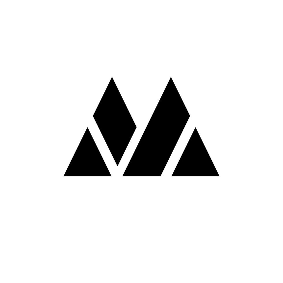 bokstaven m tech logotyp. design vektor illustration modern monogram ikon. pro vektor