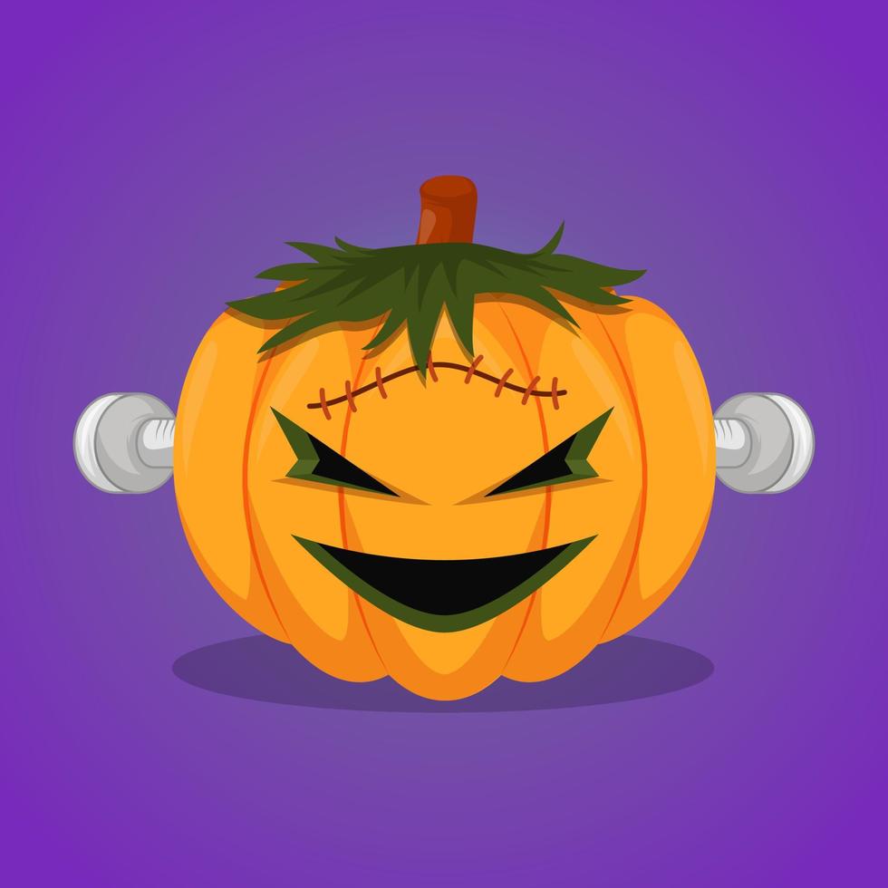 frankenstein pumpa halloween vektor