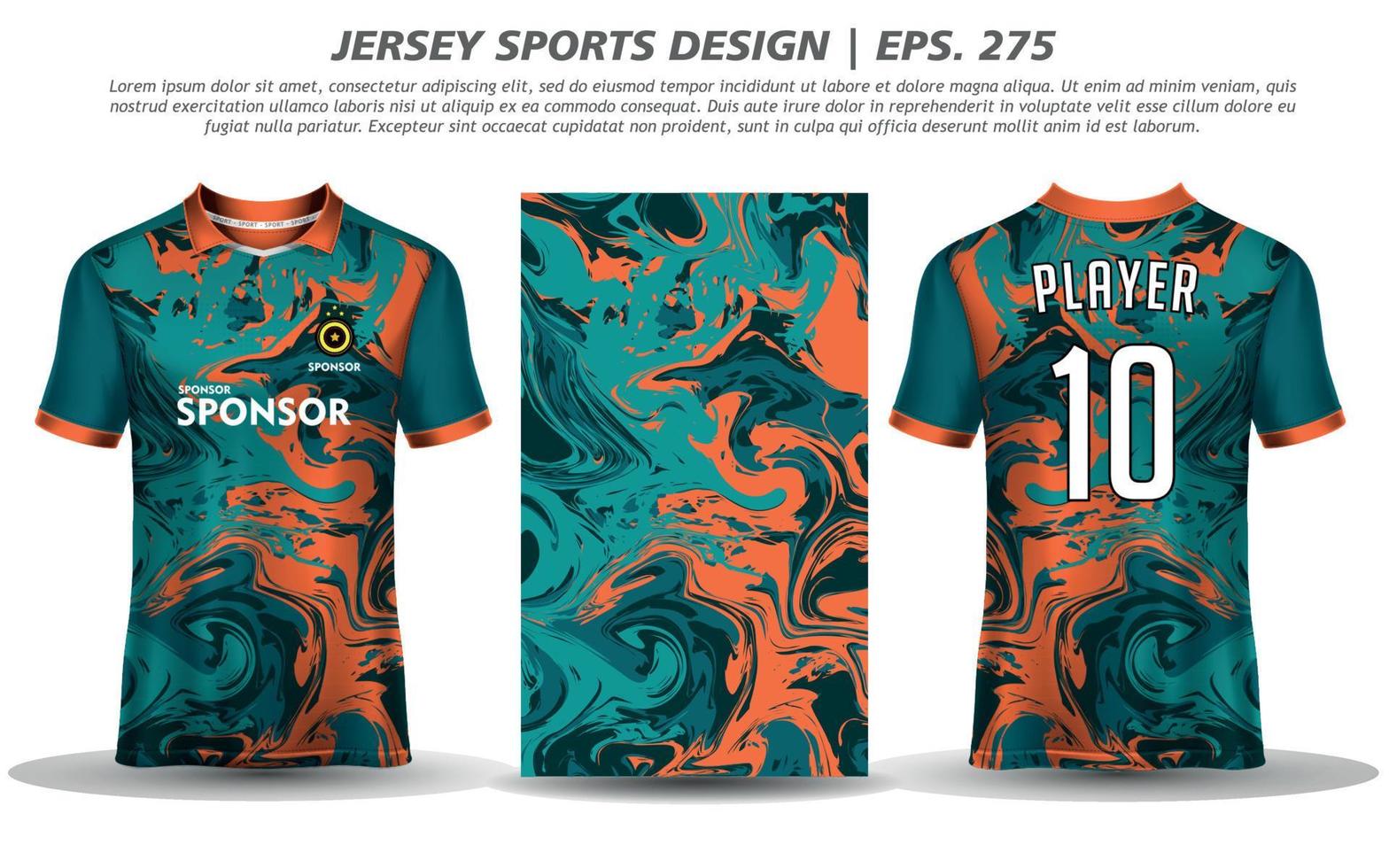 Fußballtrikot Fußballdesign Sublimation Sport T-Shirt Design Premium-Vektorkollektion für Rennen, Radfahren, Spiele, Motocross vektor