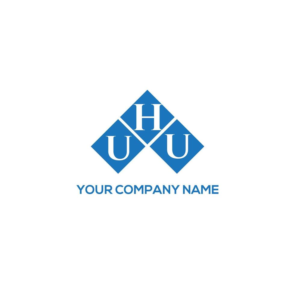 uhu-Brief-Logo-Design auf weißem Hintergrund. uhu kreative Initialen schreiben Logo-Konzept. uhu Briefgestaltung. vektor