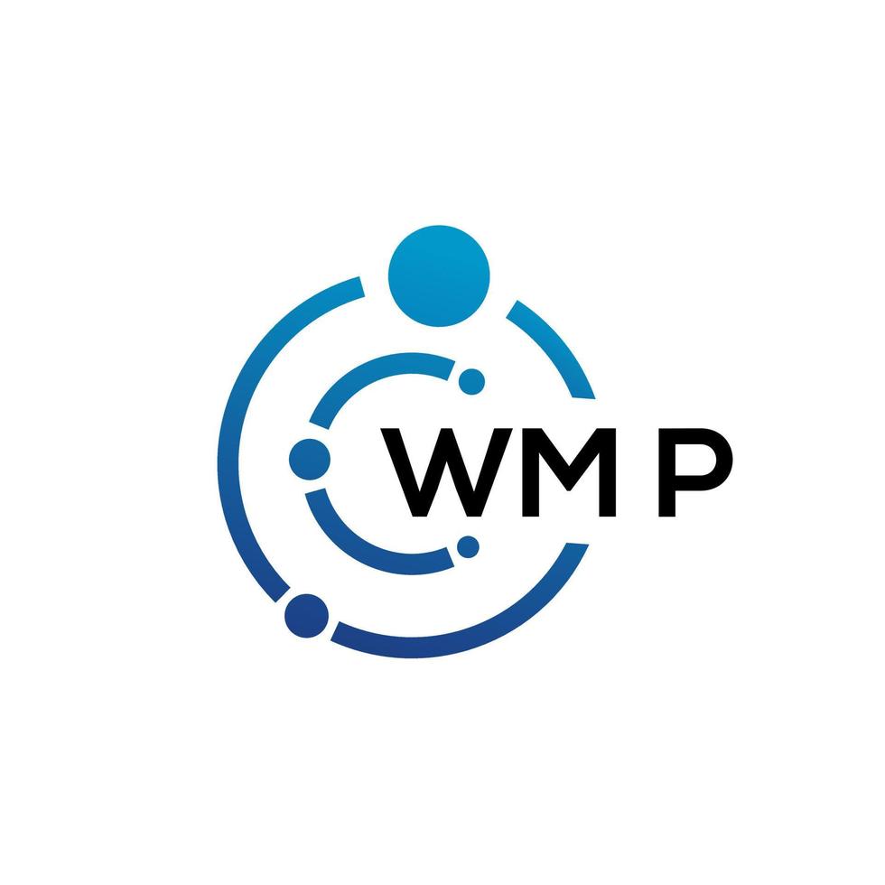 WMP-Brief-Technologie-Logo-Design auf weißem Hintergrund. wmp kreative Initialen schreiben es Logo-Konzept. wmp Briefgestaltung. vektor