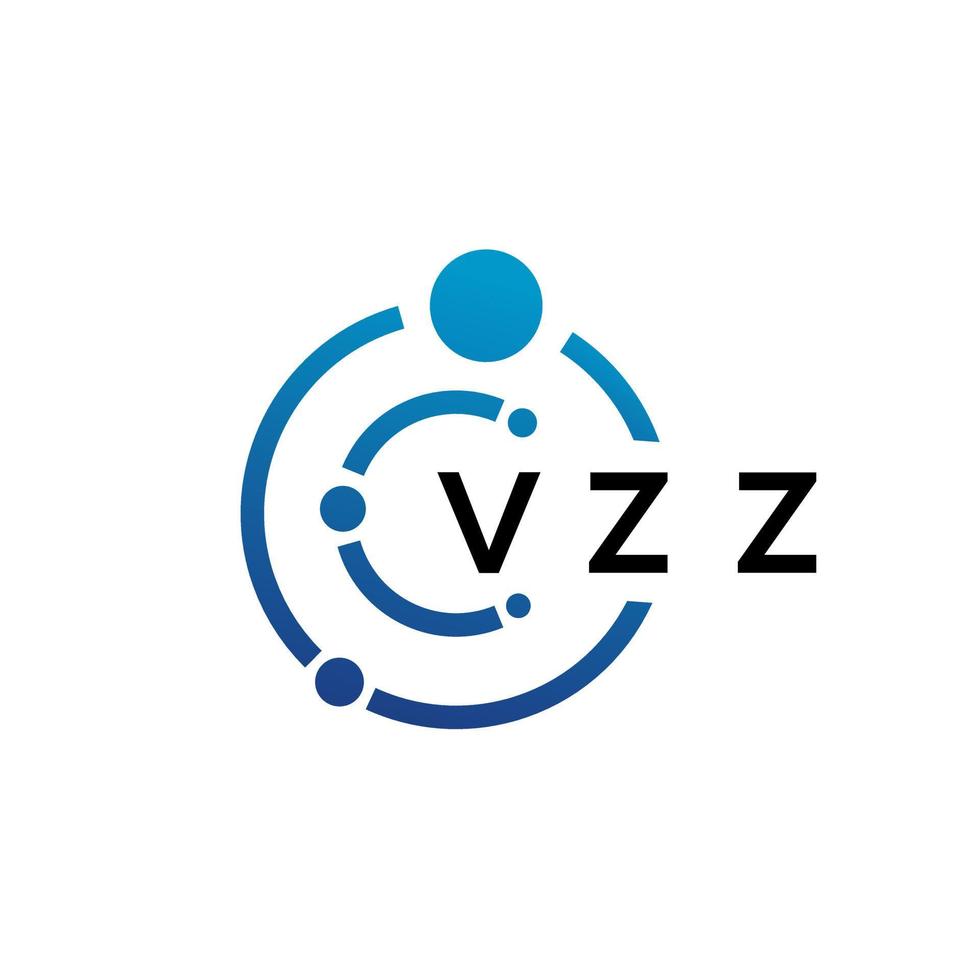 vzz-Buchstaben-Technologie-Logo-Design auf weißem Hintergrund. vzz kreative Initialen schreiben es Logo-Konzept. vz Briefgestaltung. vektor