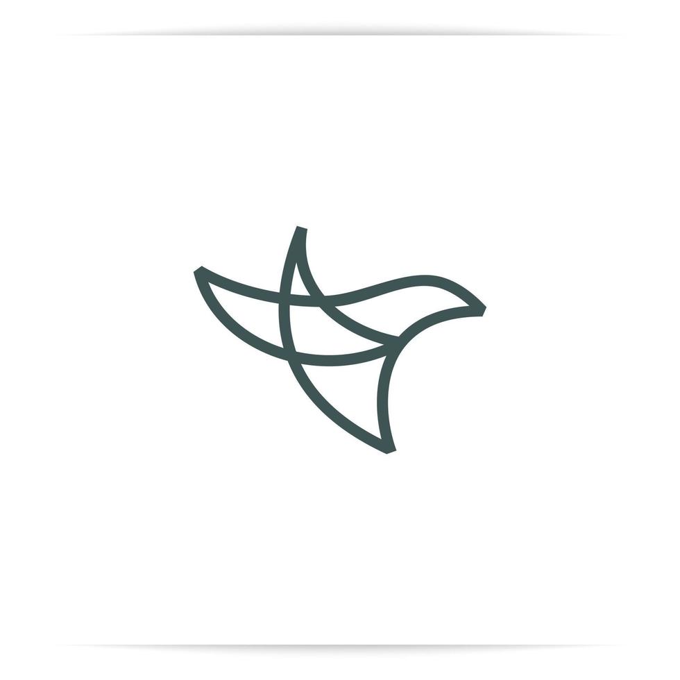 logotyp abstrakt fågel linje vektor