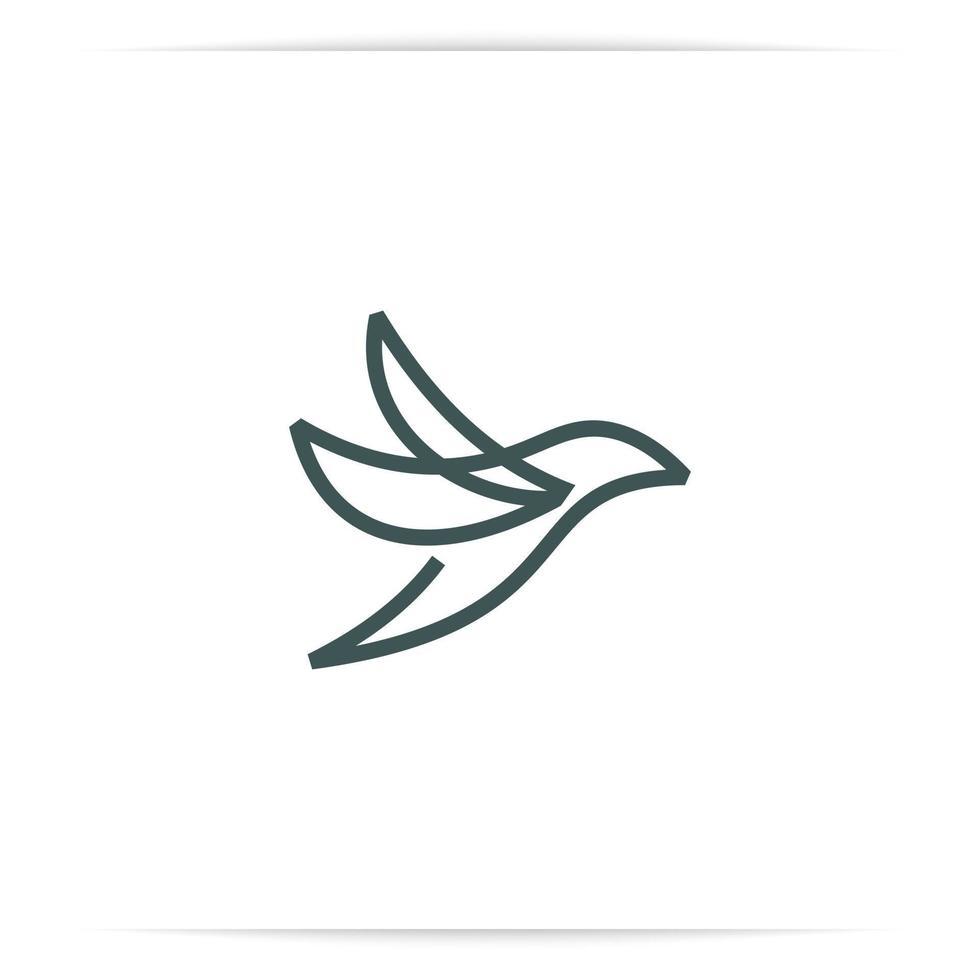 Logo abstrakte Vogellinie Vektor