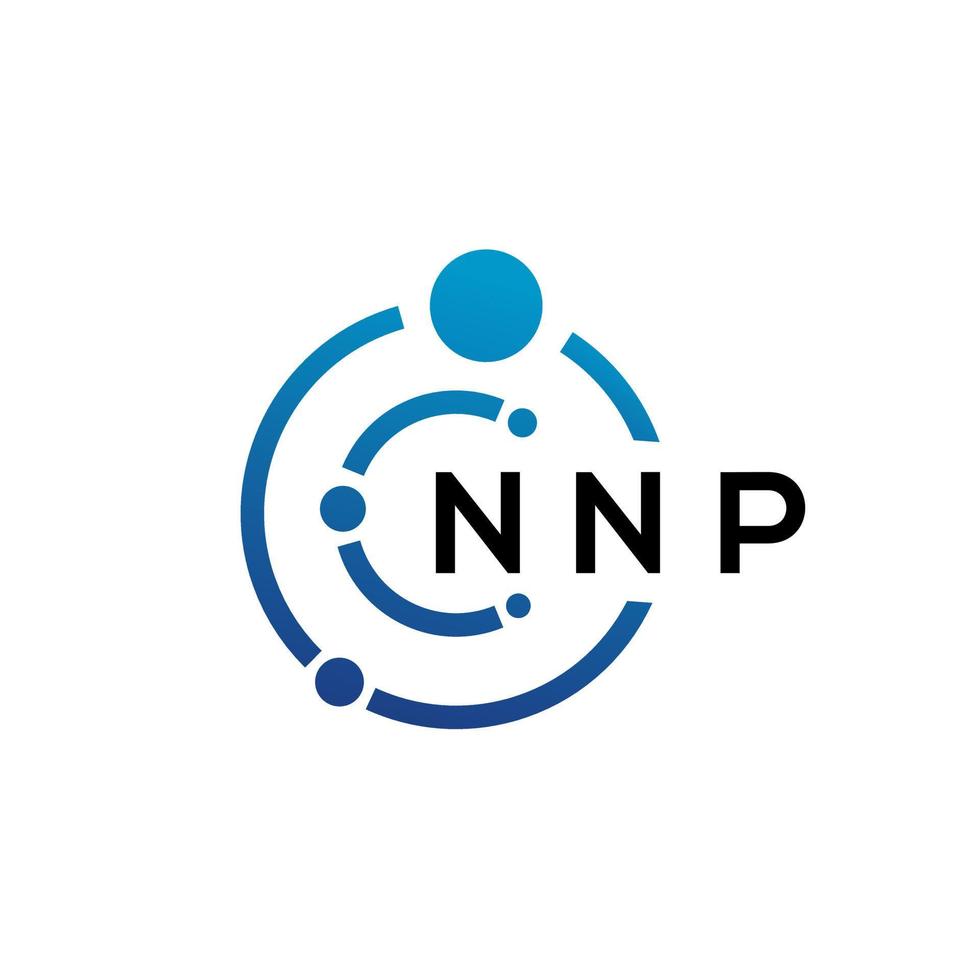 nnp-Buchstaben-Technologie-Logo-Design auf weißem Hintergrund. nnp kreative Initialen schreiben es Logo-Konzept. nnp Briefgestaltung. vektor