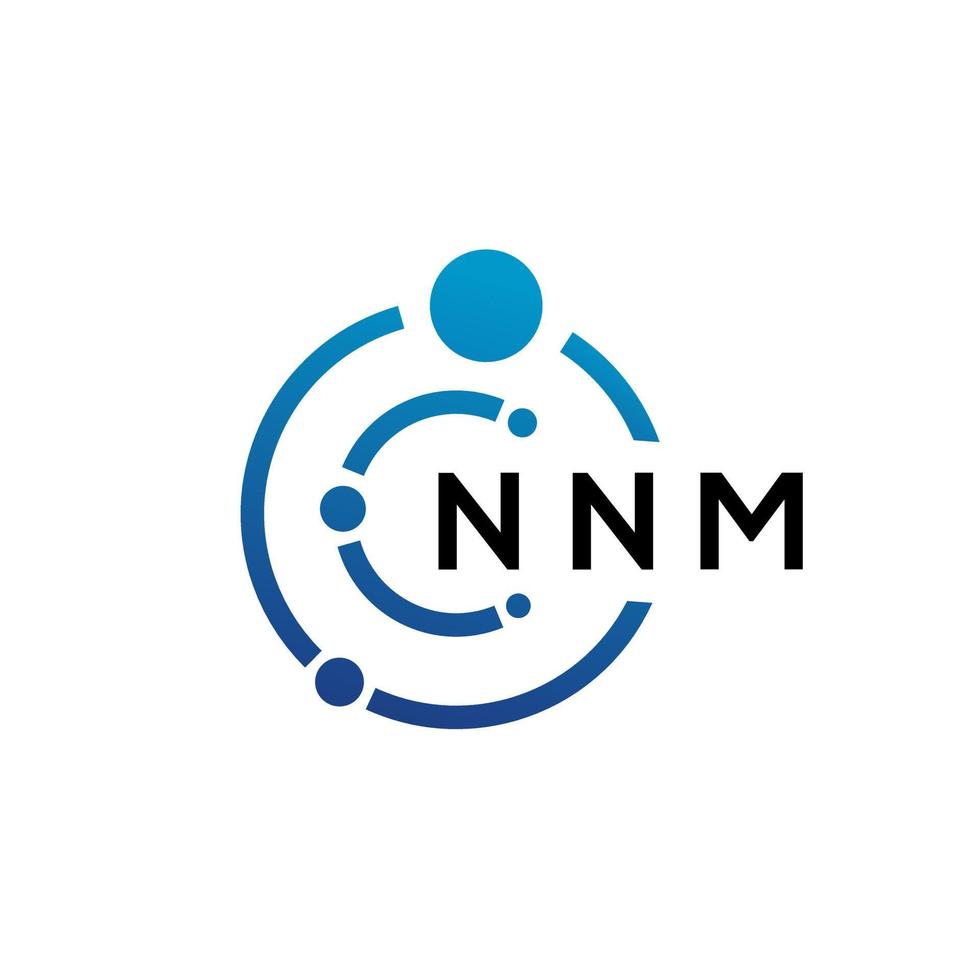 nnm-Buchstaben-Technologie-Logo-Design auf weißem Hintergrund. nnm kreative Initialen schreiben es Logo-Konzept. nm Briefgestaltung. vektor