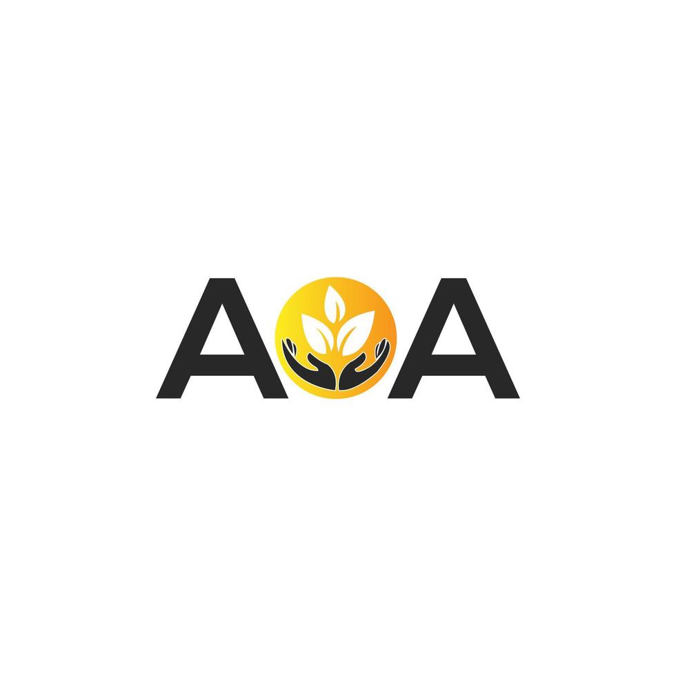 aoa brev design.aoa brev logotyp design på vit bakgrund. aoa kreativa initialer bokstavslogotyp koncept. aoa brev design.aoa brev logotyp design på vit bakgrund. a vektor