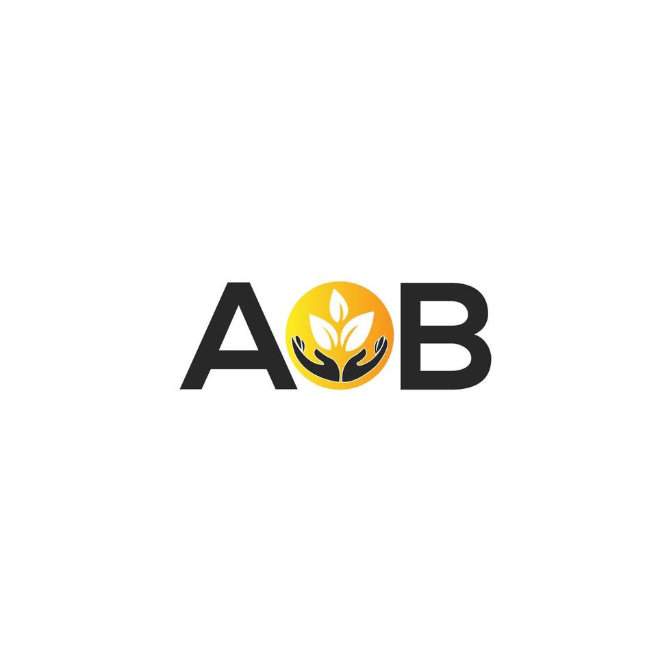 AOB-Brief-Design. AOB-Brief-Logo-Design auf weißem Hintergrund. aob kreative Initialen schreiben Logo-Konzept. AOB-Brief-Design. AOB-Brief-Logo-Design auf weißem Hintergrund. a vektor