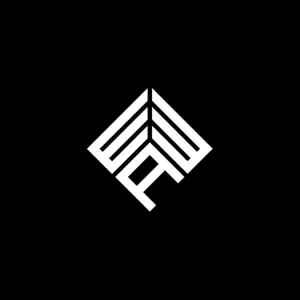 WWA-Brief-Logo-Design auf schwarzem Hintergrund. wwa kreative Initialen schreiben Logo-Konzept. wwa Briefgestaltung. vektor