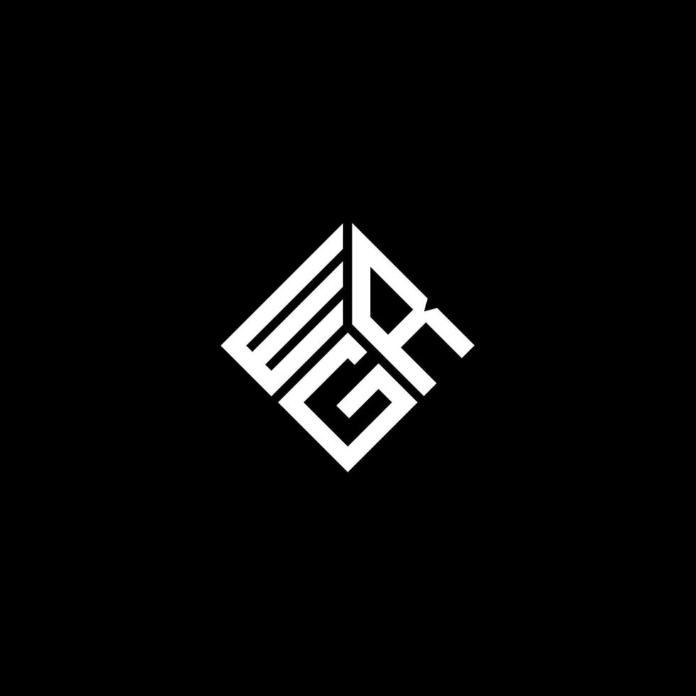 WRG-Buchstaben-Logo-Design auf schwarzem Hintergrund. wrg kreatives Initialen-Buchstaben-Logo-Konzept. WRG-Briefgestaltung. vektor