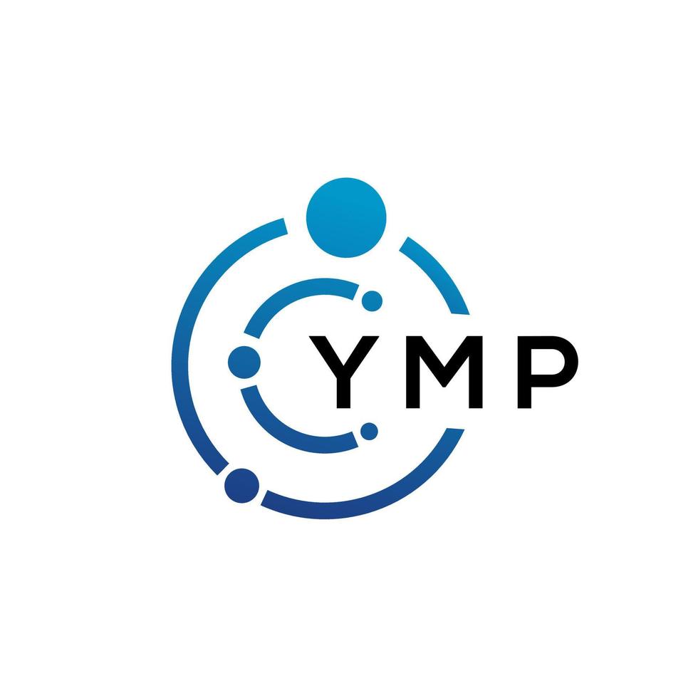 YMP-Brief-Technologie-Logo-Design auf weißem Hintergrund. ymp kreative Initialen schreiben es Logo-Konzept. ymp Briefgestaltung. vektor