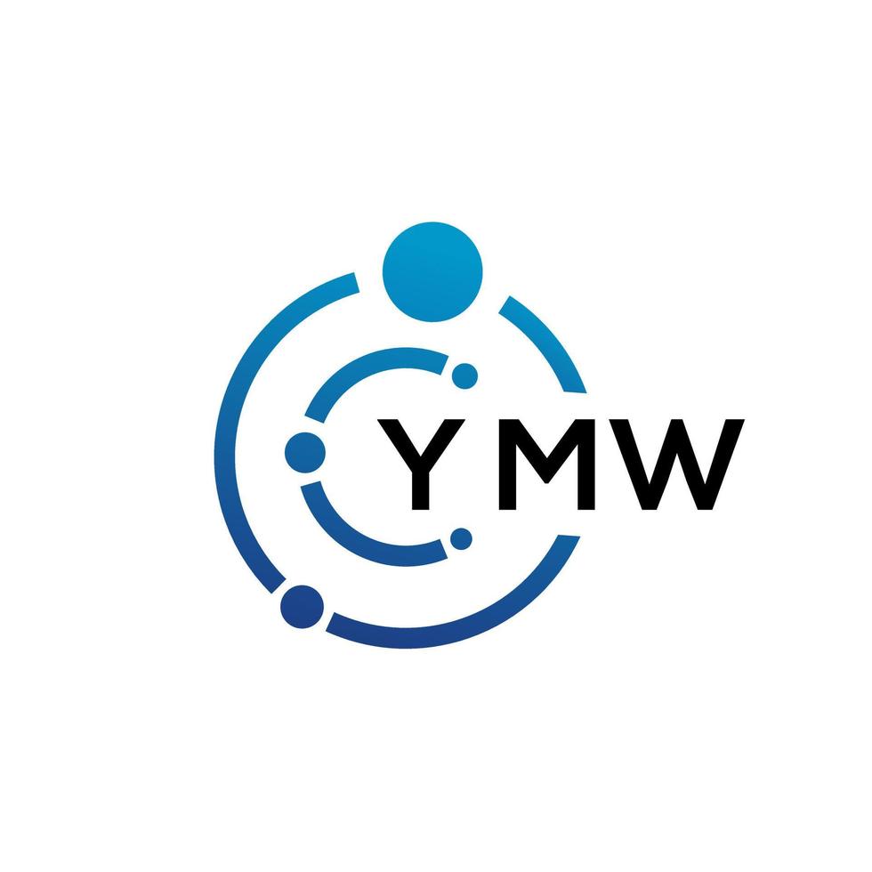 ymw brev teknik logotyp design på vit bakgrund. ymw kreativa initialer bokstaven det logotyp koncept. ymw bokstavsdesign. vektor