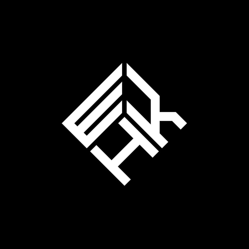 wkh brev logotyp design på svart bakgrund. wkh kreativa initialer brev logotyp koncept. wkh bokstavsdesign. vektor