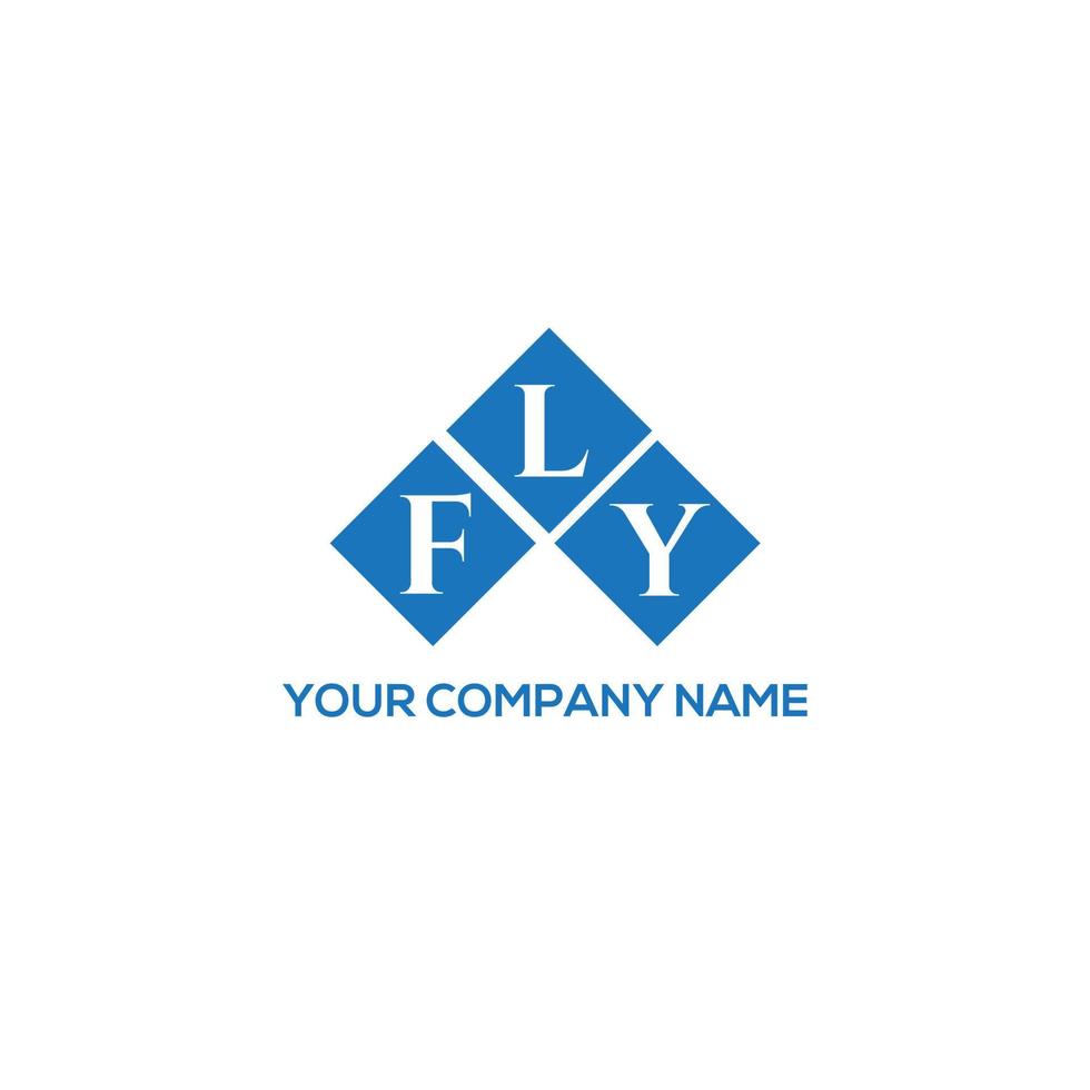 Fly-Brief-Logo-Design auf weißem Hintergrund. fliegen Sie kreative Initialen schreiben Logo-Konzept. Briefdesign fliegen. vektor