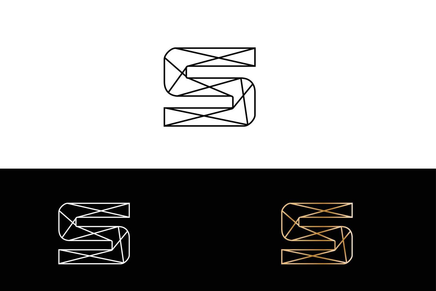 geometrisches s-alphabet-logo vektor