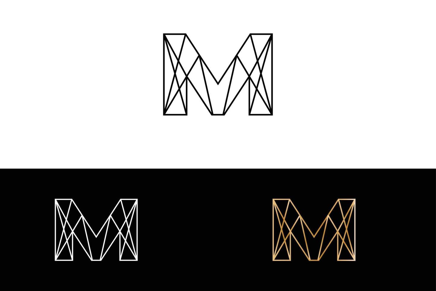 geometrisches M-Logo-Design vektor