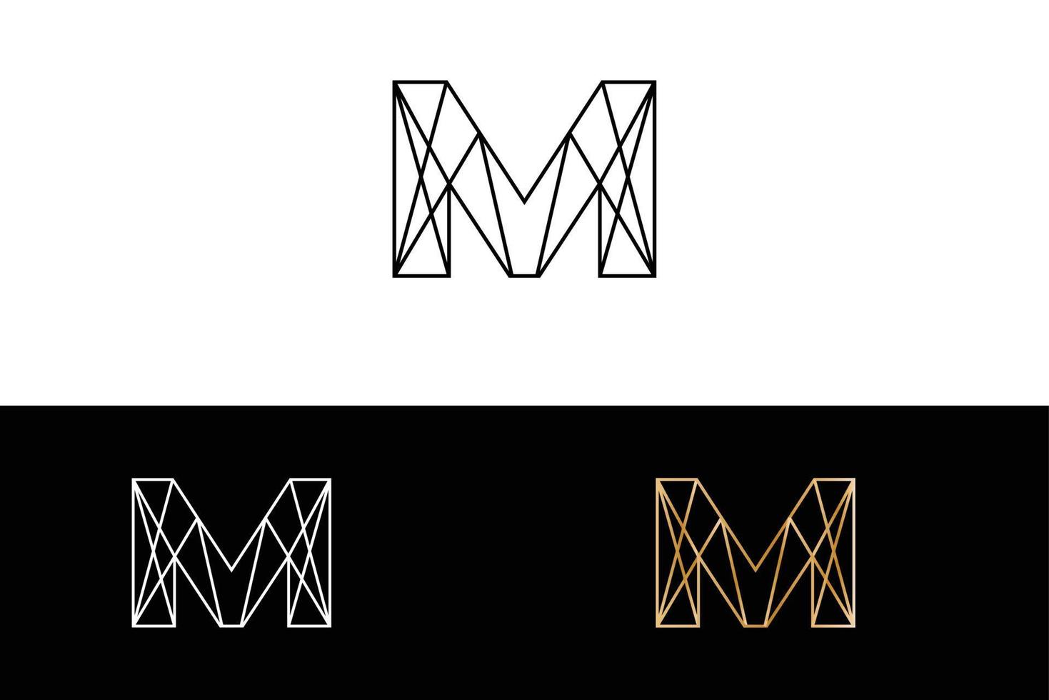 geometrisk m logotyp design vektor