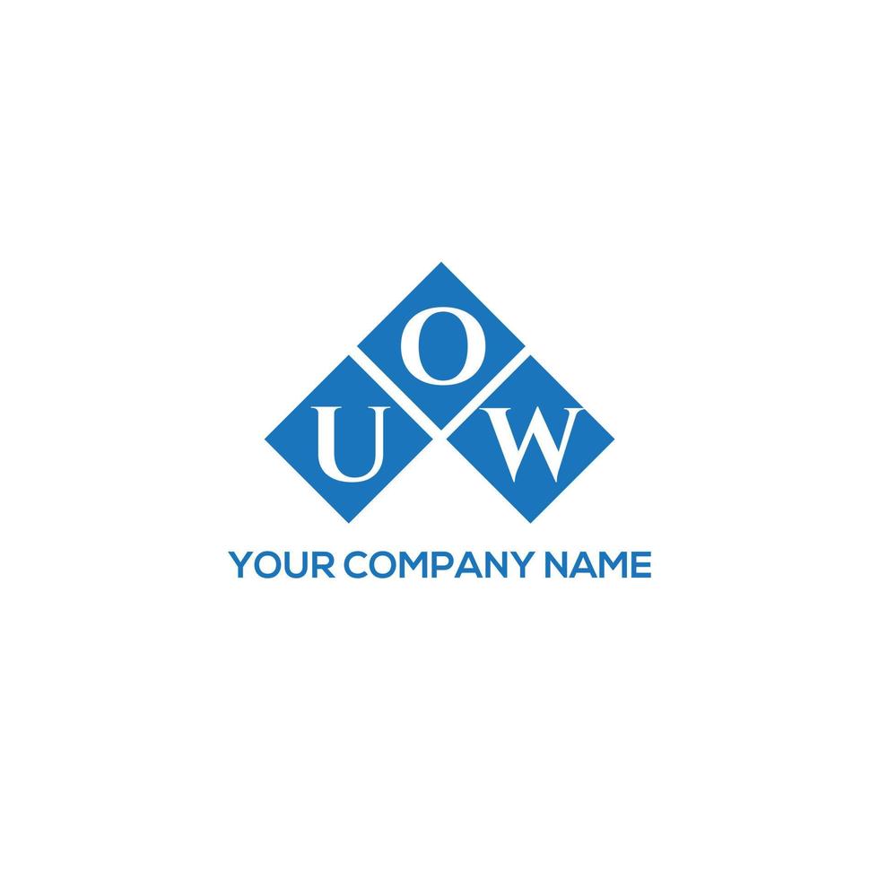 uow-Buchstaben-Logo-Design auf weißem Hintergrund. uow kreative Initialen schreiben Logo-Konzept. uow Briefgestaltung. vektor