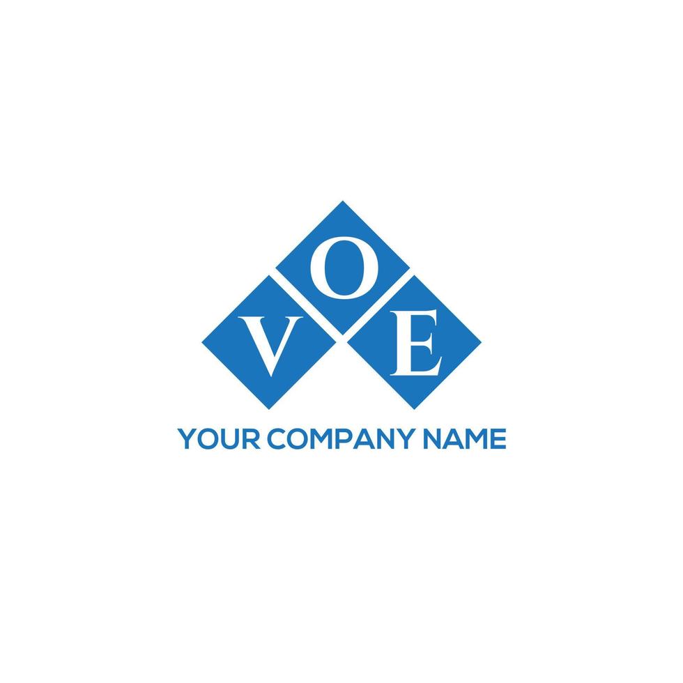 voe-Buchstaben-Logo-Design auf weißem Hintergrund. voe kreative Initialen schreiben Logo-Konzept. voe Briefgestaltung. vektor