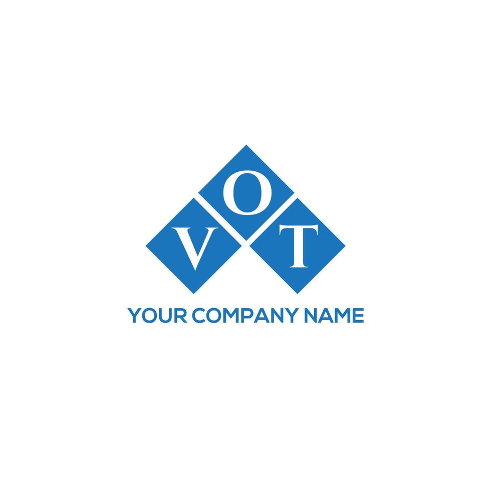 Vot-Brief-Logo-Design auf weißem Hintergrund. vot kreative Initialen schreiben Logo-Konzept. Vot-Brief-Design. vektor