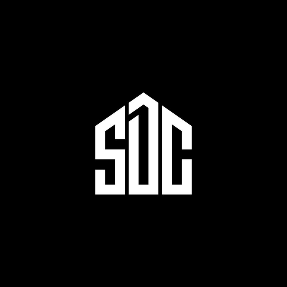 sdc-Brief-Design.sdc-Brief-Logo-Design auf schwarzem Hintergrund. sdc kreative Initialen schreiben Logo-Konzept. sdc-Brief-Design.sdc-Brief-Logo-Design auf schwarzem Hintergrund. s vektor