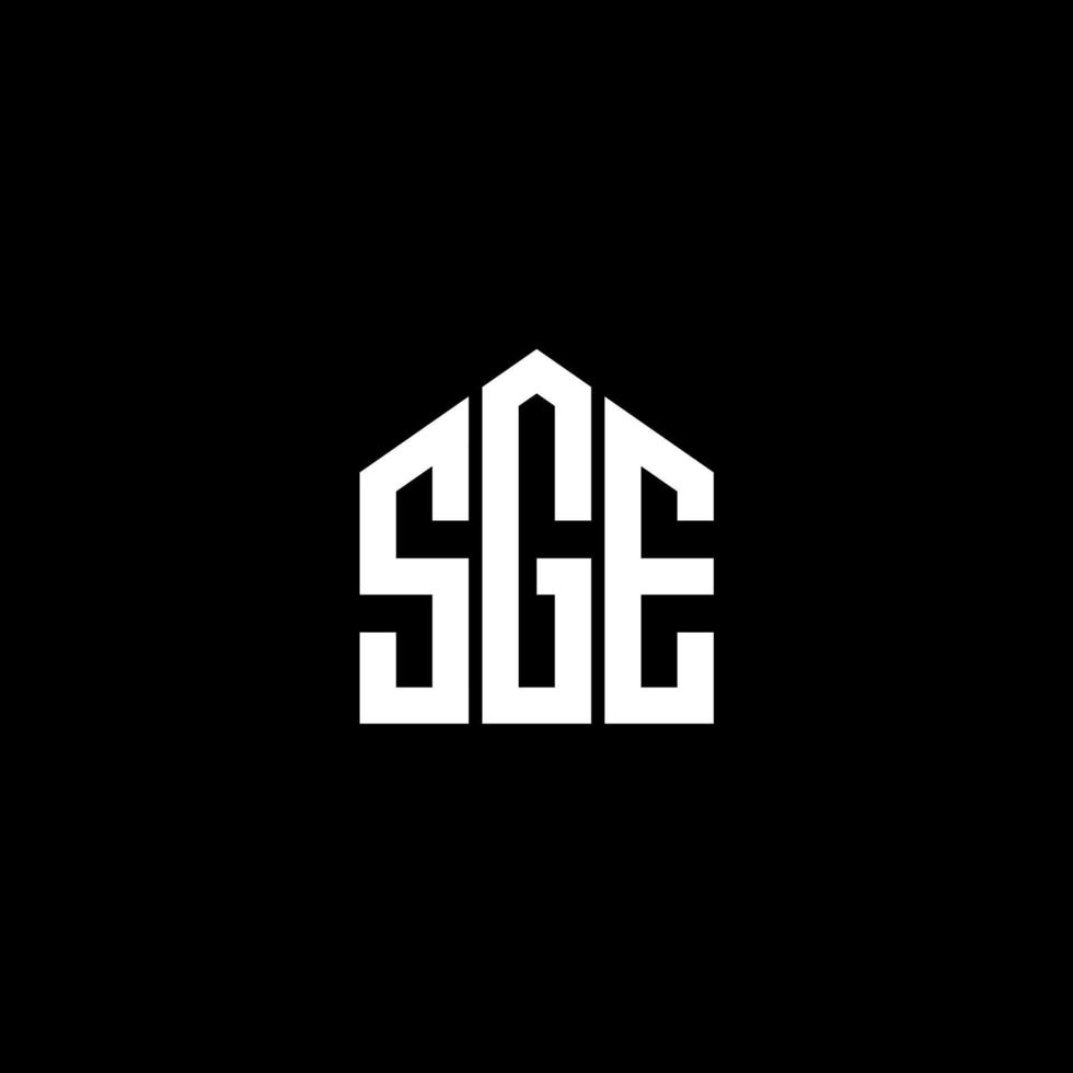 sge letter design.sge letter logotyp design på svart bakgrund. sge kreativa initialer brev logotyp koncept. sge letter design.sge letter logotyp design på svart bakgrund. s vektor