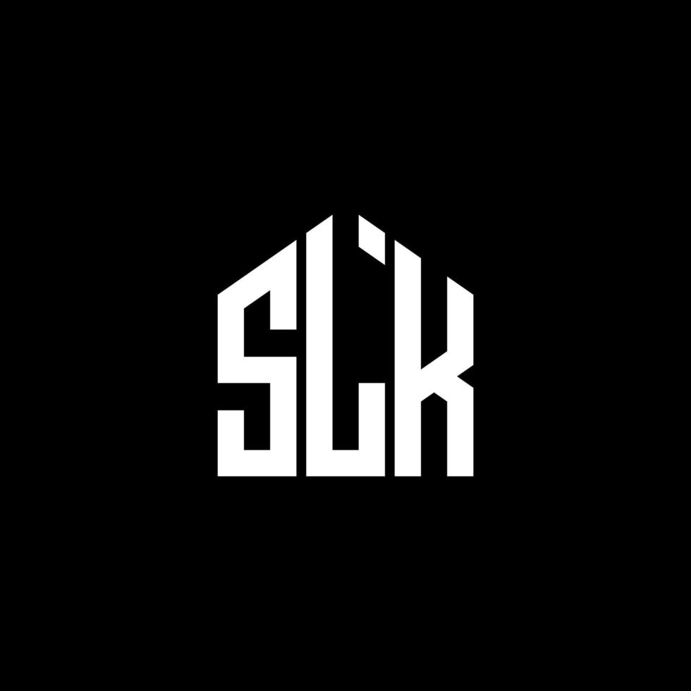 slk-Buchstaben-Logo-Design auf schwarzem Hintergrund. slk kreative Initialen schreiben Logo-Konzept. slk-Briefgestaltung. vektor